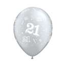 Number 21 Balloons - Silver